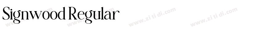 Signwood Regular字体转换